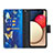 Leather Case Stands Fashionable Pattern Flip Cover Holder B04F for Samsung Galaxy M02s