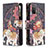 Leather Case Stands Fashionable Pattern Flip Cover Holder B04F for Samsung Galaxy M02s