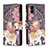 Leather Case Stands Fashionable Pattern Flip Cover Holder B04F for Samsung Galaxy M04