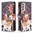 Leather Case Stands Fashionable Pattern Flip Cover Holder B04F for Samsung Galaxy M14 5G