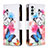 Leather Case Stands Fashionable Pattern Flip Cover Holder B04F for Samsung Galaxy M23 5G Colorful