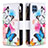 Leather Case Stands Fashionable Pattern Flip Cover Holder B04F for Samsung Galaxy M32 4G