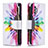 Leather Case Stands Fashionable Pattern Flip Cover Holder B04F for Samsung Galaxy M32 5G Mixed