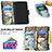 Leather Case Stands Fashionable Pattern Flip Cover Holder B04F for Samsung Galaxy Note 10 Lite