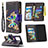 Leather Case Stands Fashionable Pattern Flip Cover Holder B04F for Samsung Galaxy S10 Lite