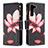 Leather Case Stands Fashionable Pattern Flip Cover Holder B04F for Samsung Galaxy S21 FE 5G
