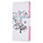 Leather Case Stands Fashionable Pattern Flip Cover Holder B04F for Samsung Galaxy S22 Ultra 5G White