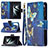 Leather Case Stands Fashionable Pattern Flip Cover Holder B04F for Samsung Galaxy S24 Plus 5G