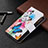 Leather Case Stands Fashionable Pattern Flip Cover Holder B04F for Vivo V21e 4G