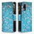 Leather Case Stands Fashionable Pattern Flip Cover Holder B04F for Vivo V21e 4G