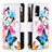 Leather Case Stands Fashionable Pattern Flip Cover Holder B04F for Vivo V21e 4G Colorful