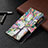 Leather Case Stands Fashionable Pattern Flip Cover Holder B04F for Vivo V21e 5G