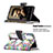 Leather Case Stands Fashionable Pattern Flip Cover Holder B04F for Vivo V21e 5G