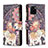 Leather Case Stands Fashionable Pattern Flip Cover Holder B04F for Vivo Y01