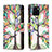 Leather Case Stands Fashionable Pattern Flip Cover Holder B04F for Vivo Y01