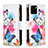 Leather Case Stands Fashionable Pattern Flip Cover Holder B04F for Vivo Y01 Colorful