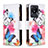 Leather Case Stands Fashionable Pattern Flip Cover Holder B04F for Vivo Y02A Colorful