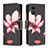 Leather Case Stands Fashionable Pattern Flip Cover Holder B04F for Vivo Y02S