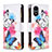 Leather Case Stands Fashionable Pattern Flip Cover Holder B04F for Vivo Y02S Colorful