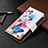 Leather Case Stands Fashionable Pattern Flip Cover Holder B04F for Vivo Y11