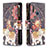 Leather Case Stands Fashionable Pattern Flip Cover Holder B04F for Vivo Y11