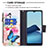 Leather Case Stands Fashionable Pattern Flip Cover Holder B04F for Vivo Y12A