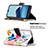 Leather Case Stands Fashionable Pattern Flip Cover Holder B04F for Vivo Y12A