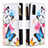 Leather Case Stands Fashionable Pattern Flip Cover Holder B04F for Vivo Y12A Colorful