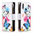 Leather Case Stands Fashionable Pattern Flip Cover Holder B04F for Vivo Y15 Colorful