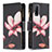 Leather Case Stands Fashionable Pattern Flip Cover Holder B04F for Vivo Y20 (2021)