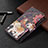 Leather Case Stands Fashionable Pattern Flip Cover Holder B04F for Vivo Y21