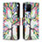 Leather Case Stands Fashionable Pattern Flip Cover Holder B04F for Vivo Y21