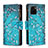 Leather Case Stands Fashionable Pattern Flip Cover Holder B04F for Vivo Y32t