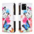 Leather Case Stands Fashionable Pattern Flip Cover Holder B04F for Vivo Y32t Colorful