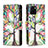 Leather Case Stands Fashionable Pattern Flip Cover Holder B04F for Vivo Y32t Green