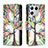 Leather Case Stands Fashionable Pattern Flip Cover Holder B04F for Xiaomi Mi 13 Pro 5G Green