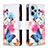 Leather Case Stands Fashionable Pattern Flip Cover Holder B04F for Xiaomi Poco F5 5G Colorful