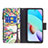 Leather Case Stands Fashionable Pattern Flip Cover Holder B04F for Xiaomi Redmi 10 (2022)