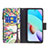 Leather Case Stands Fashionable Pattern Flip Cover Holder B04F for Xiaomi Redmi 10 4G