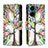 Leather Case Stands Fashionable Pattern Flip Cover Holder B04F for Xiaomi Redmi 13C