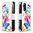 Leather Case Stands Fashionable Pattern Flip Cover Holder B04F for Xiaomi Redmi K40 5G Colorful