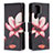 Leather Case Stands Fashionable Pattern Flip Cover Holder B05F for Samsung Galaxy S21 Ultra 5G