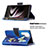 Leather Case Stands Fashionable Pattern Flip Cover Holder B05F for Samsung Galaxy S23 Ultra 5G