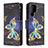 Leather Case Stands Fashionable Pattern Flip Cover Holder B05F for Samsung Galaxy S23 Ultra 5G