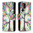 Leather Case Stands Fashionable Pattern Flip Cover Holder B05F for Samsung Galaxy S23 Ultra 5G