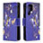 Leather Case Stands Fashionable Pattern Flip Cover Holder B05F for Samsung Galaxy S23 Ultra 5G Navy Blue