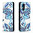 Leather Case Stands Fashionable Pattern Flip Cover Holder B05F for Xiaomi Poco M3 Sky Blue