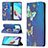 Leather Case Stands Fashionable Pattern Flip Cover Holder B05F for Xiaomi Redmi 10 4G