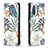 Leather Case Stands Fashionable Pattern Flip Cover Holder B05F for Xiaomi Redmi K40 5G Sky Blue