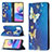 Leather Case Stands Fashionable Pattern Flip Cover Holder B05F for Xiaomi Redmi Note 10 5G